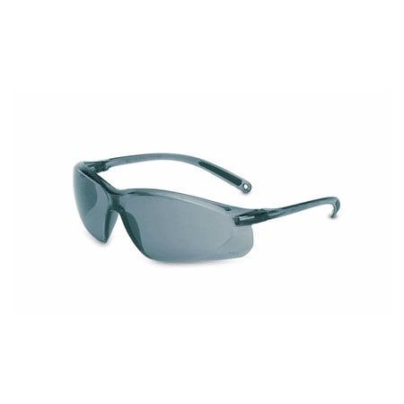 A701 Gray Frame Gray Lens Wrap Around Safety Glasses